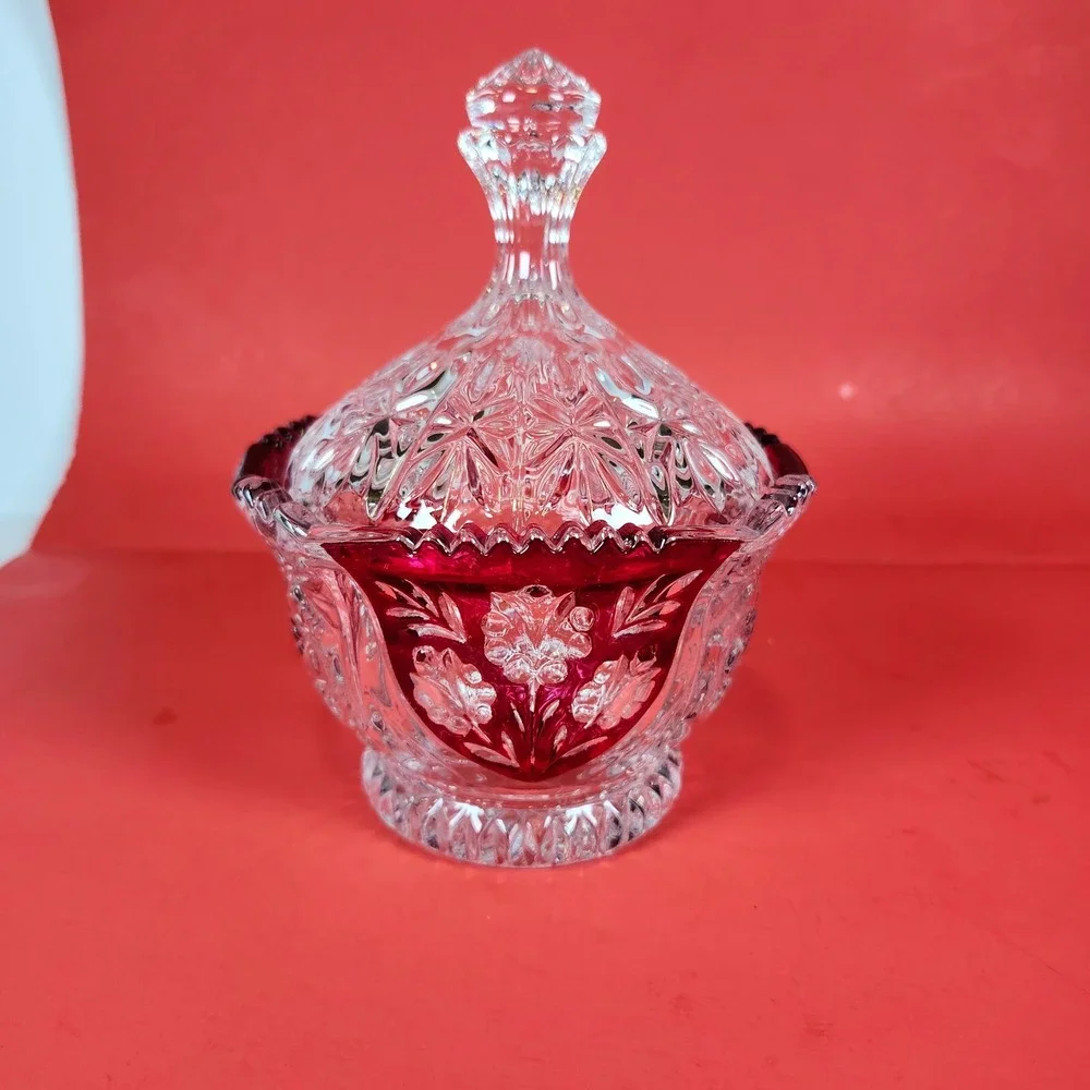 Vintage Anna Hütte Bleikristall lead crystal candy dish, made‎ in Germany.